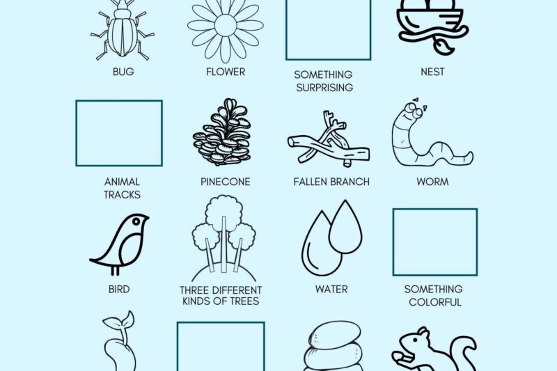 Preschool Nature Scavenger Hunt Free Printable