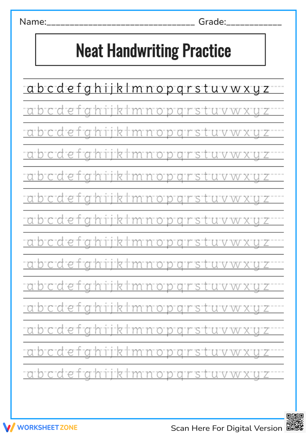 Neat Handwriting Worksheets 2025