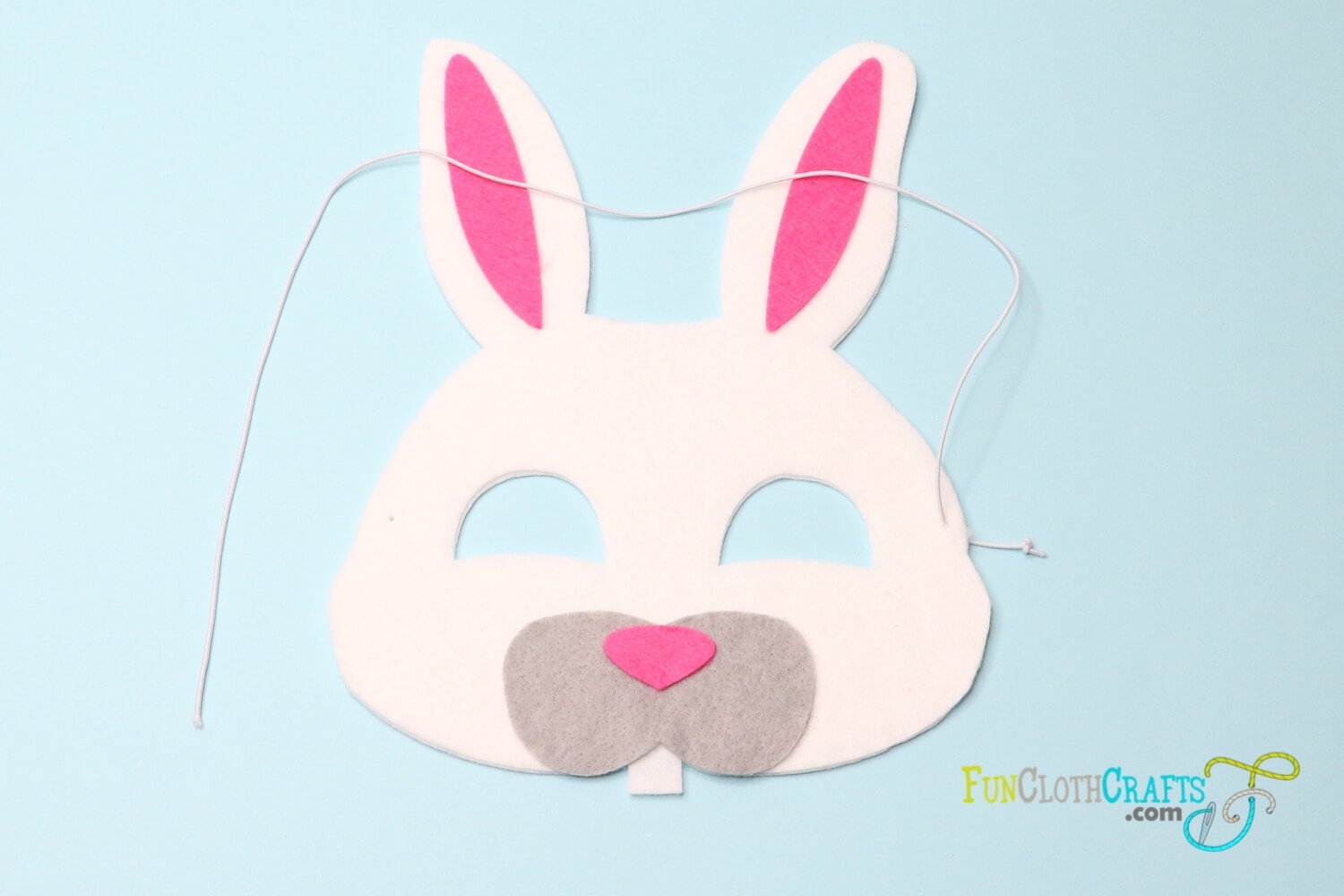 No Sew Felt Bunny Rabbit Face Mask Free Pattern Fun Cloth Crafts Felt Craft Patterns