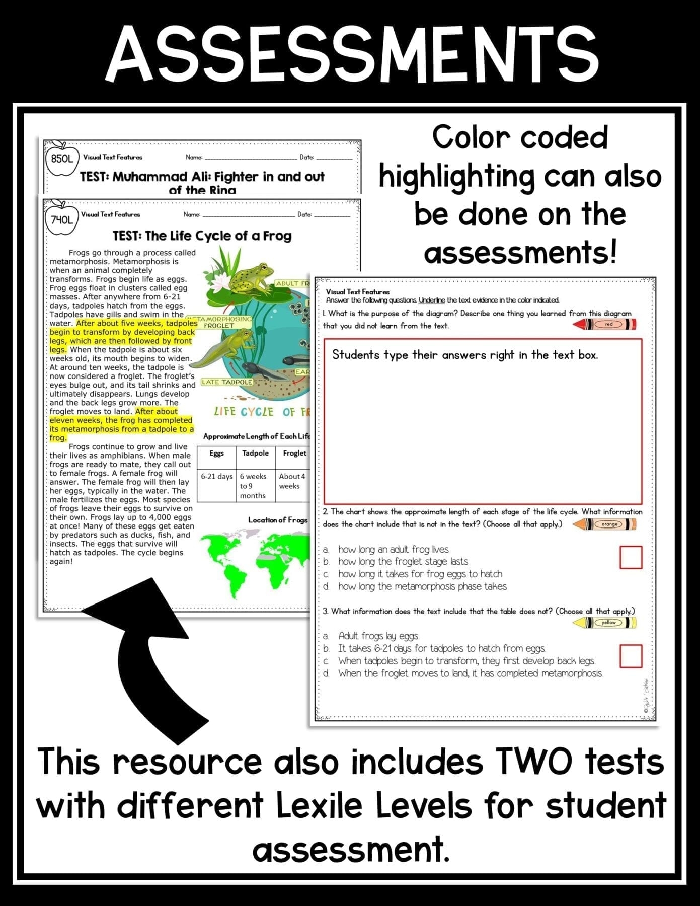 Nonfiction Text Features Reading Passages Anchor Charts Worksheets RI 4 7