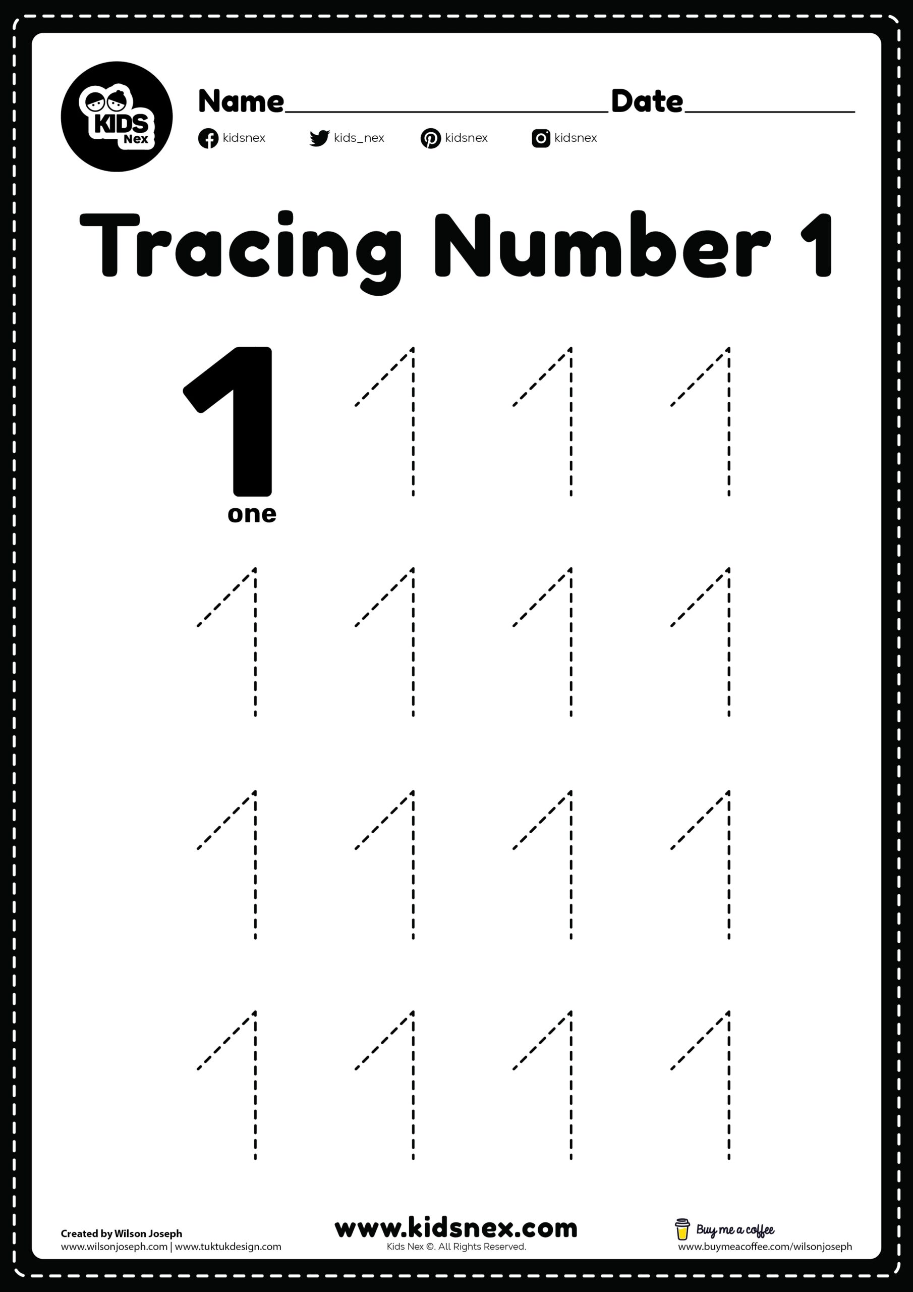 Tracing Worksheets For Kindergarten Free