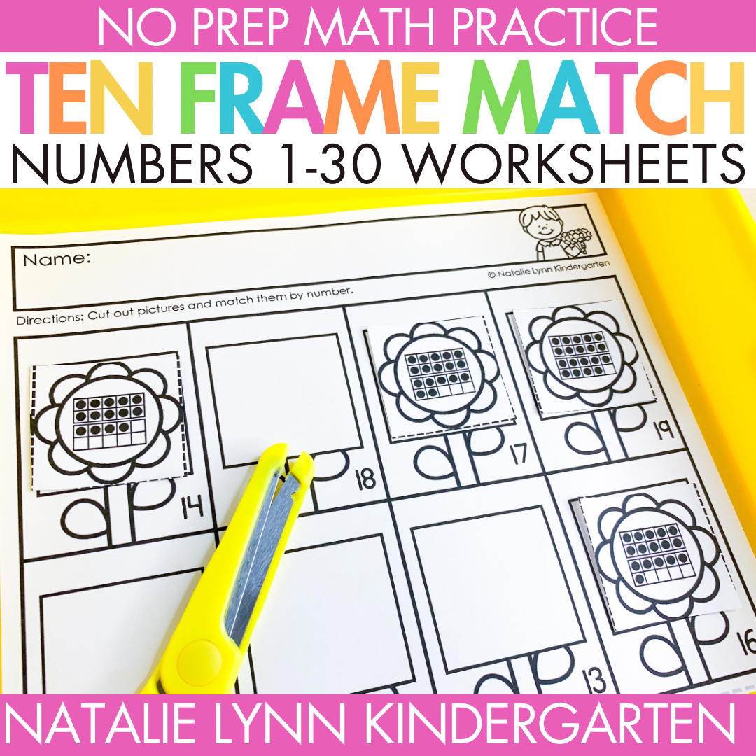 Number Sense Ten Frames Kindergarten Math Worksheets Numbers To 10 