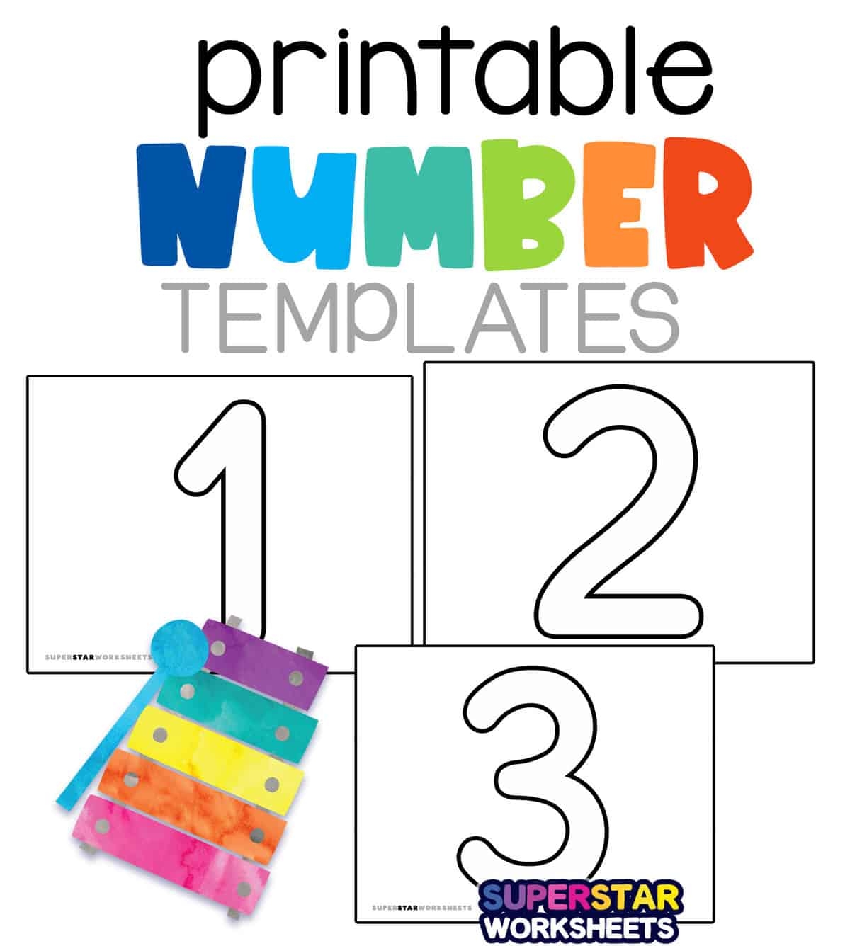 Preschool Printable Number 1 Outline