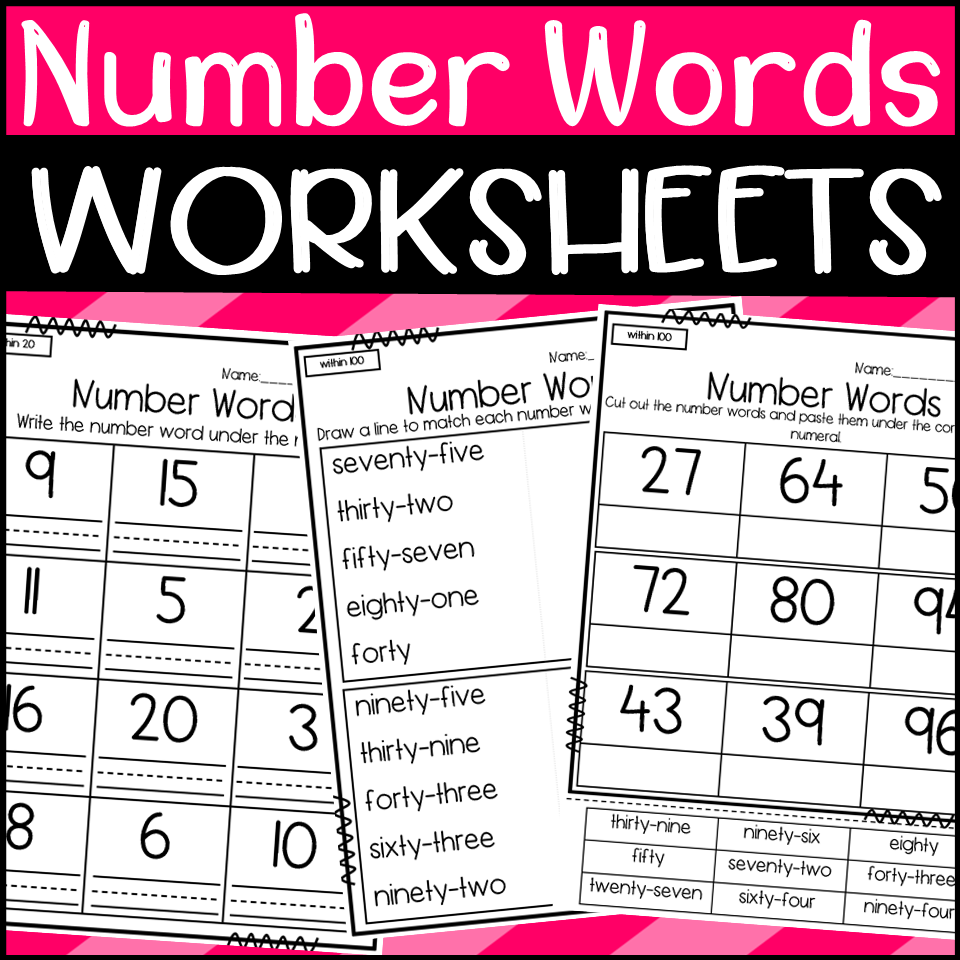 Number Words Worksheets Made By Teachers