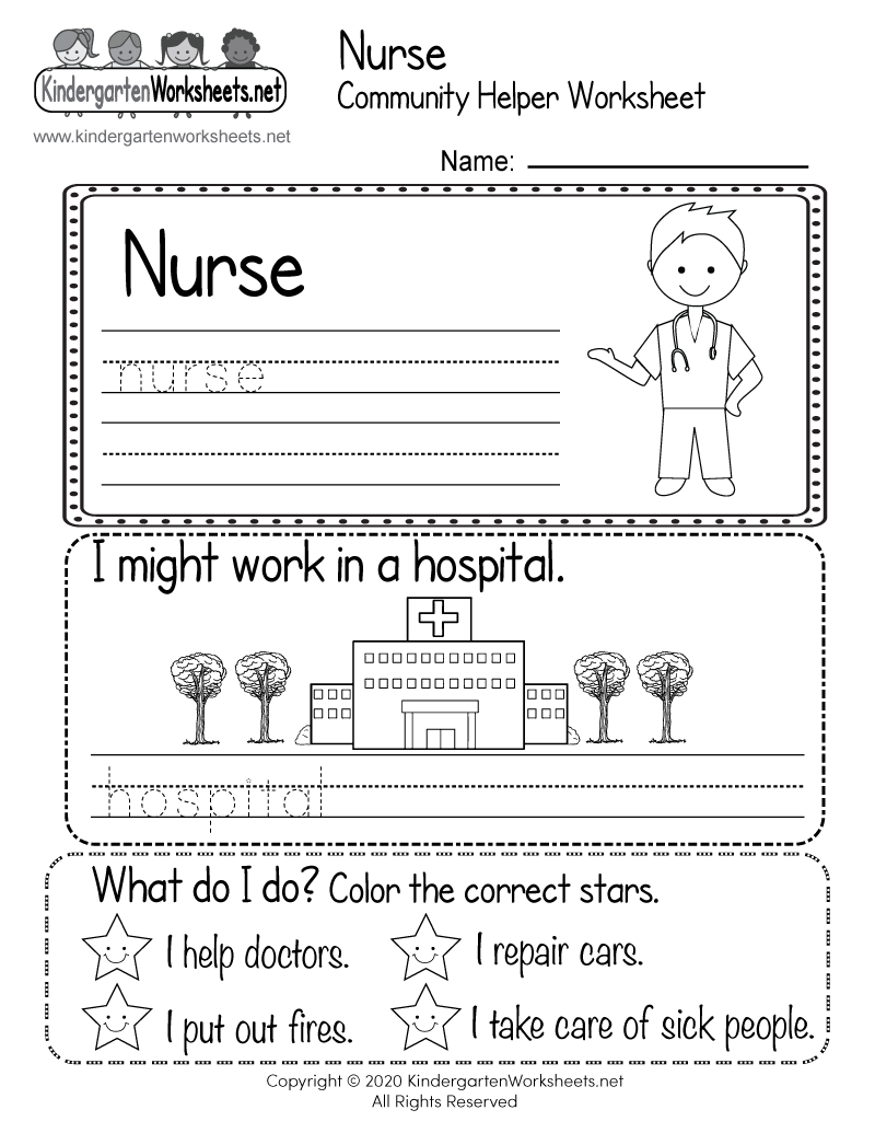 Nurse Community Helper Worksheet Free Printable Digital U0026 PDF