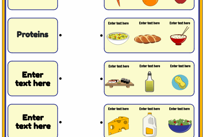 Middle School Free Printable Nutrition Worksheets