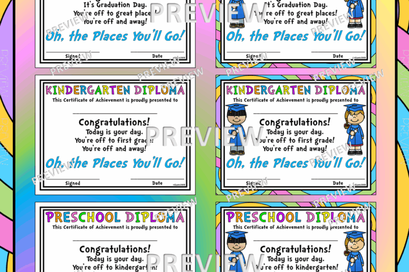 Preschool Graduation Invitations Free Printable Tpt