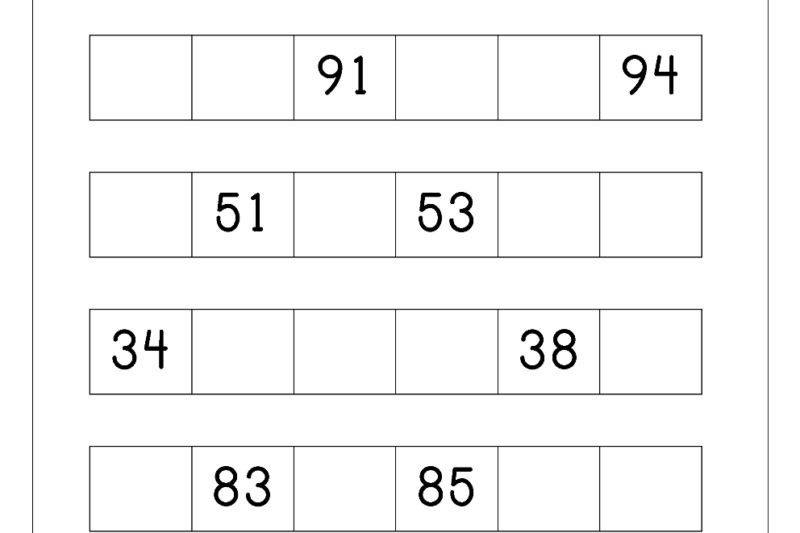 Number Order Worksheet Kindergarten Free