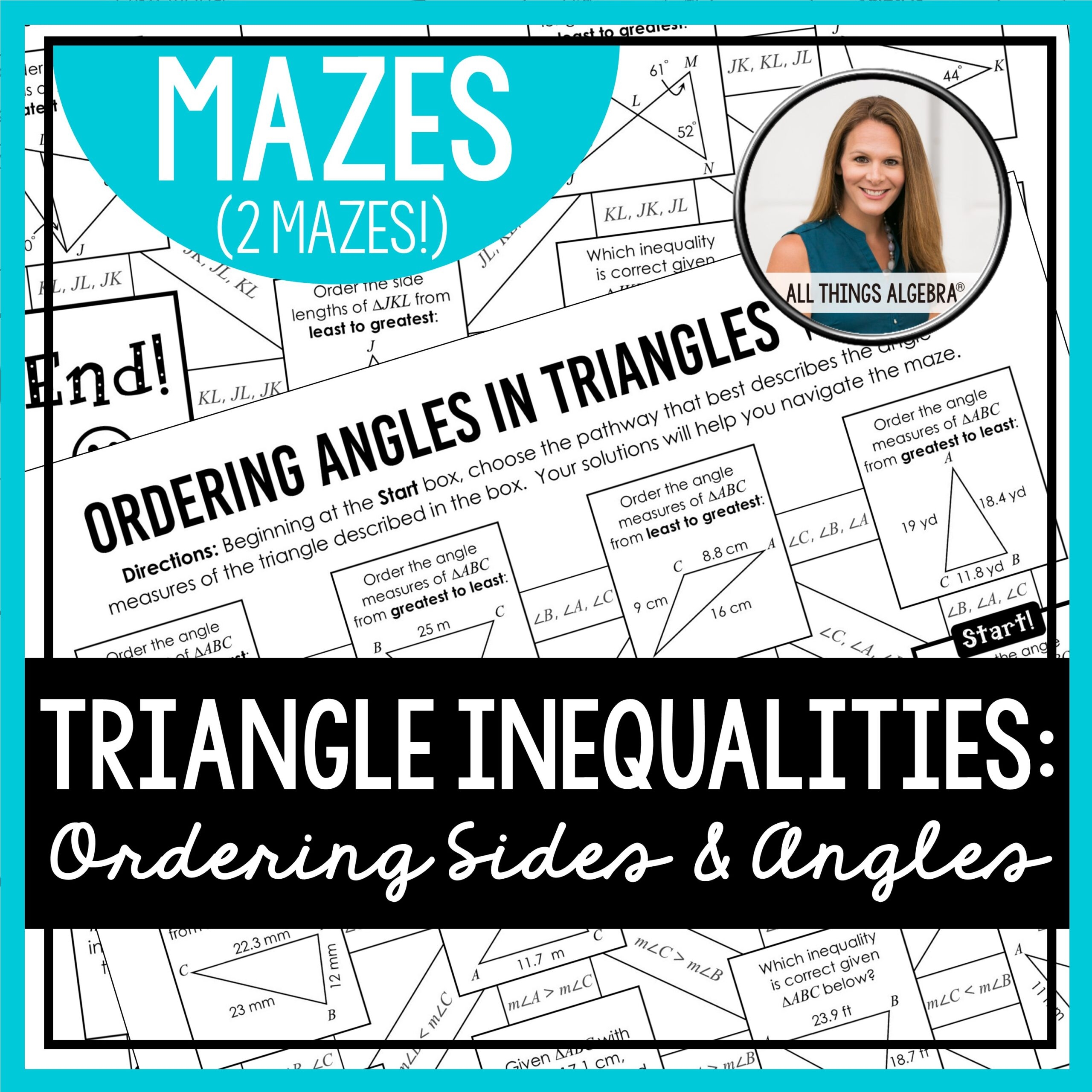Trigonometry Sides Maze Worksheet