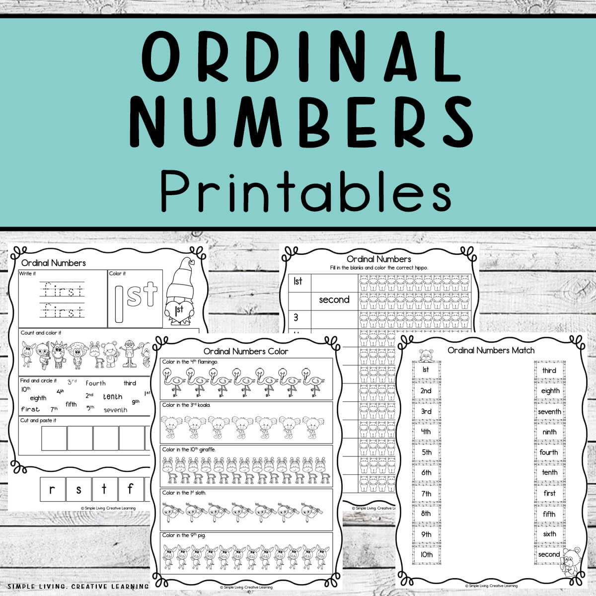 Free Printable Ordinal Number Worksheets