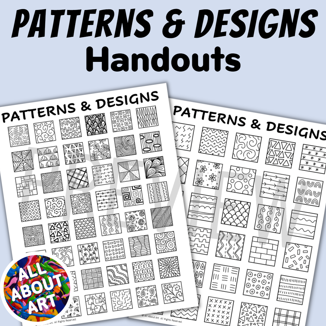 Patterns And Art Designs For Doodling Or Zentangle Drawing Made By Teachers