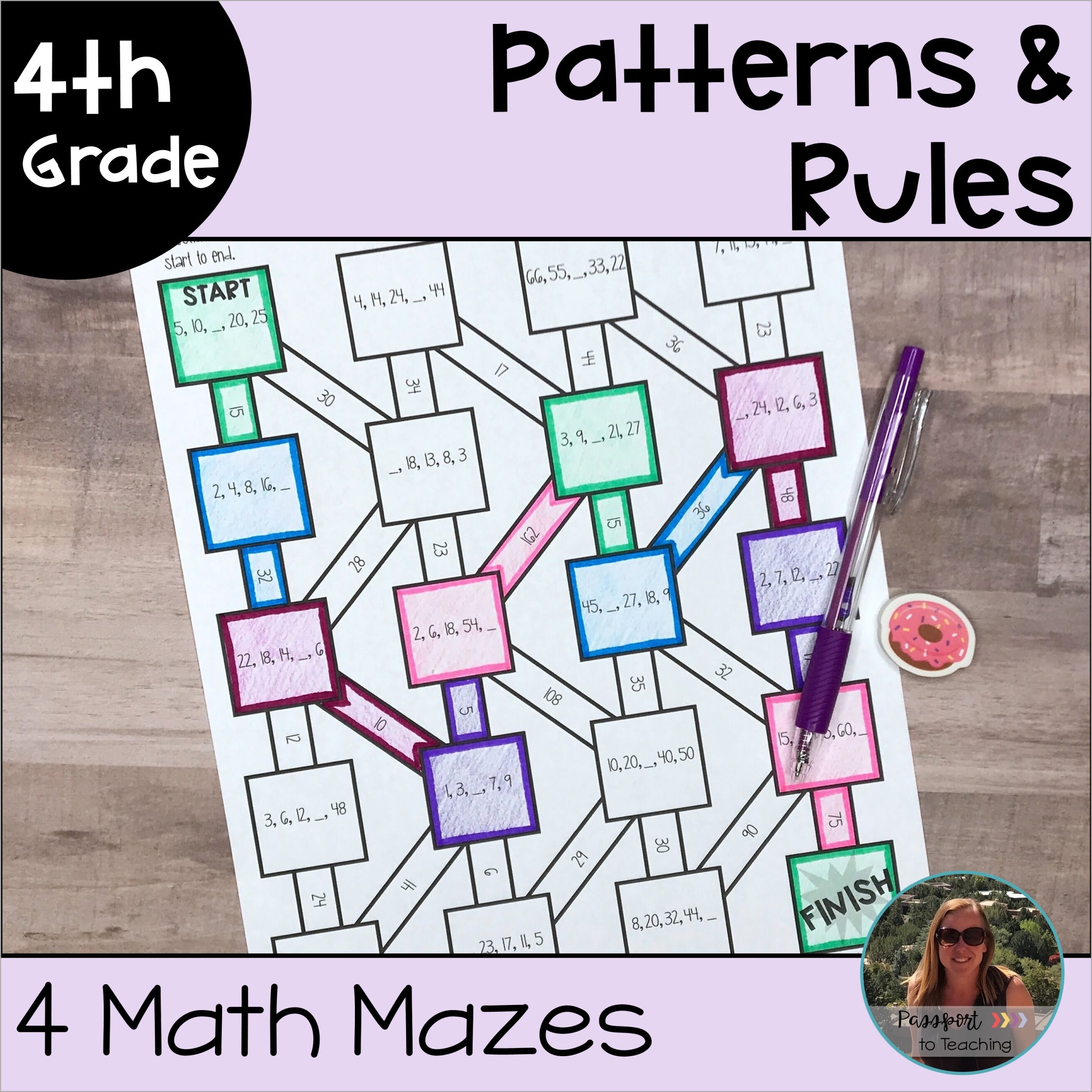 Patterns And Rules Math Maze Worksheets 4th Grade Made By Teachers Patterns And Rules Math Maze Worksheets 4th Grade Made By Teachers
