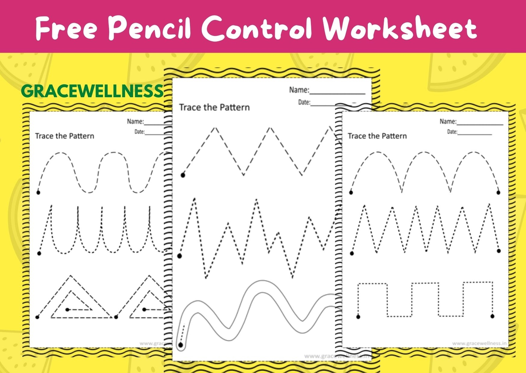 Pencil Control Worksheets Free Printable