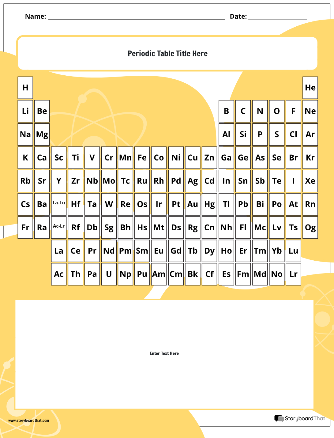 Periodic Table Worksheets Interactive Element Studies