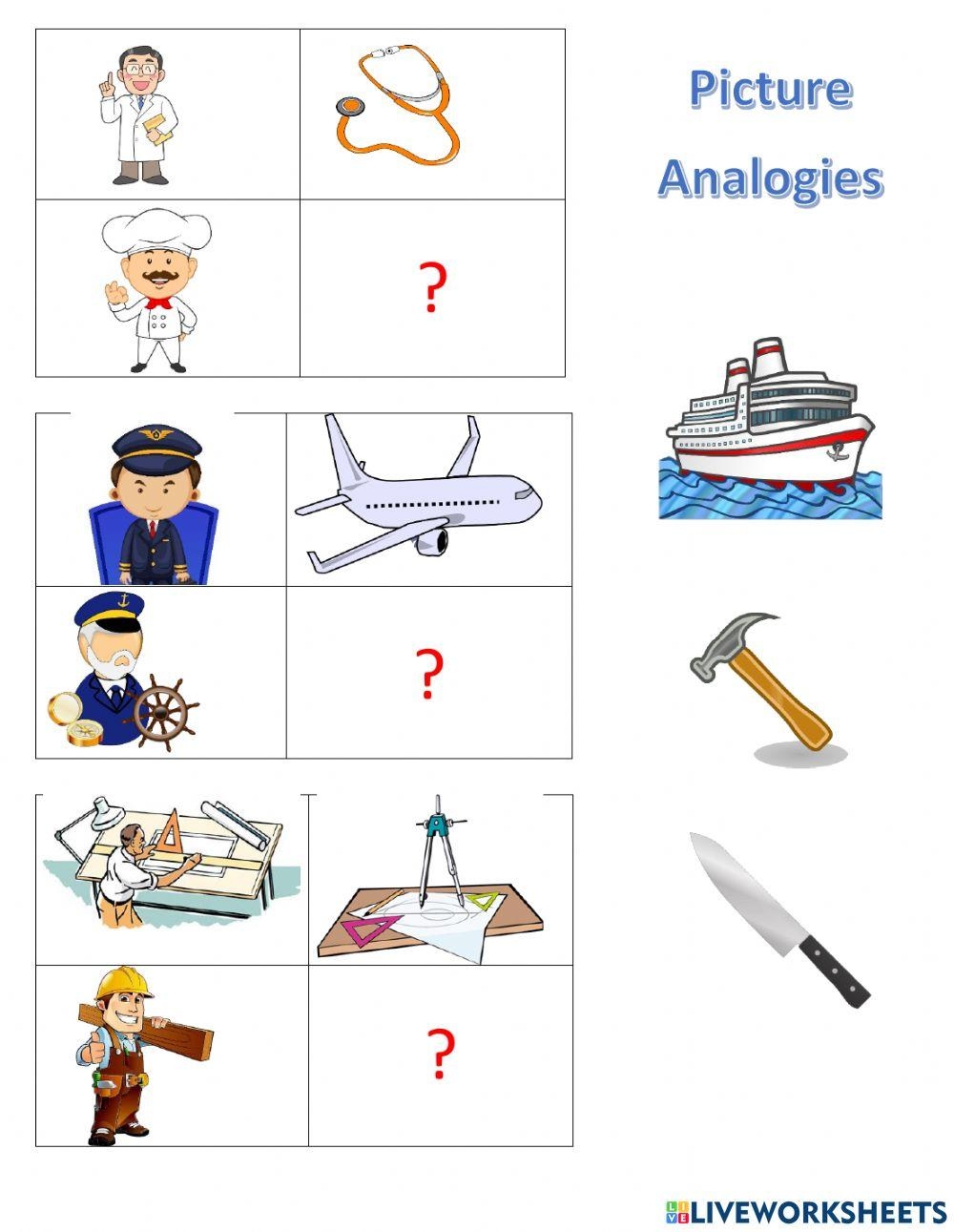 Picture Analogies Worksheet Live Worksheets Worksheets Library