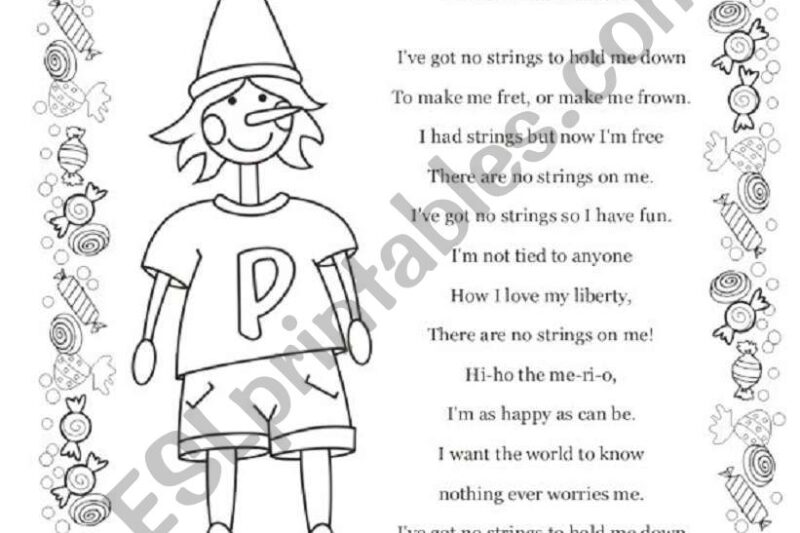 Free Printable Pinocchio Worksheets