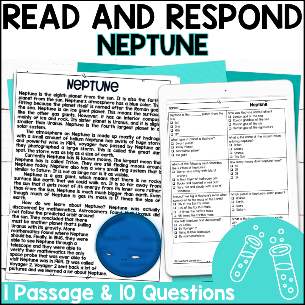 Planet Neptune Reading Passage U0026 Quiz Google Forms Science