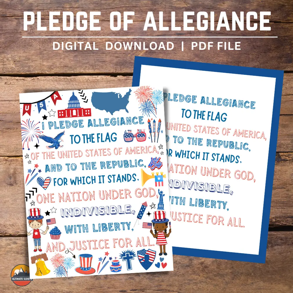 Pledge Of Allegiance Printable Worksheet Preschool