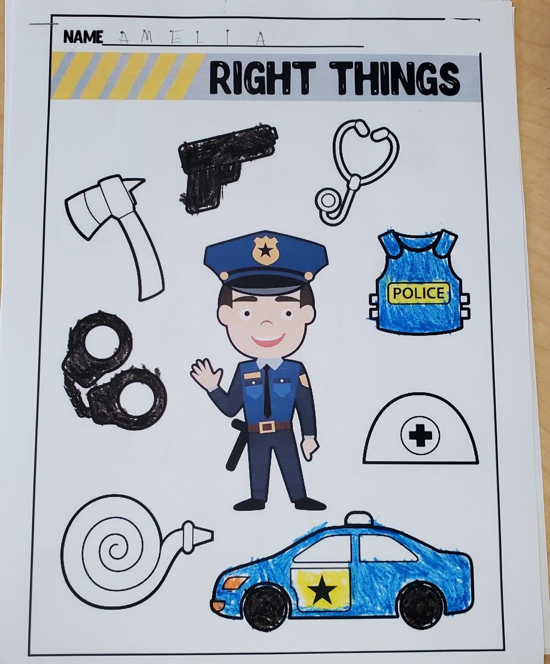 Police Officer Worksheet Police Activities Community Helpers Worksheets Library