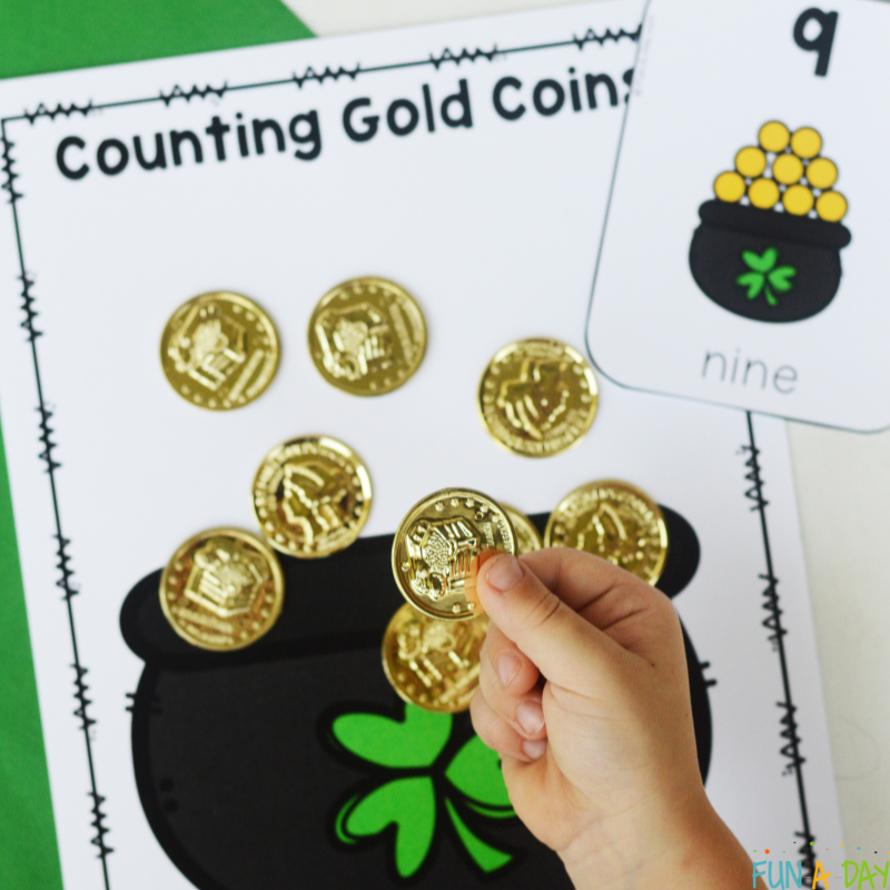 Pot Of Gold Number Cards Free Printable Fun A Day 