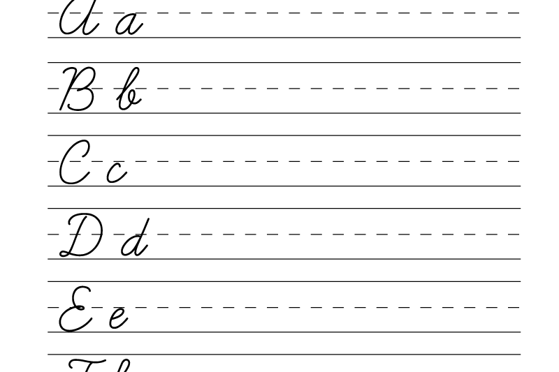 Printable Free Cursive Writing Worksheets