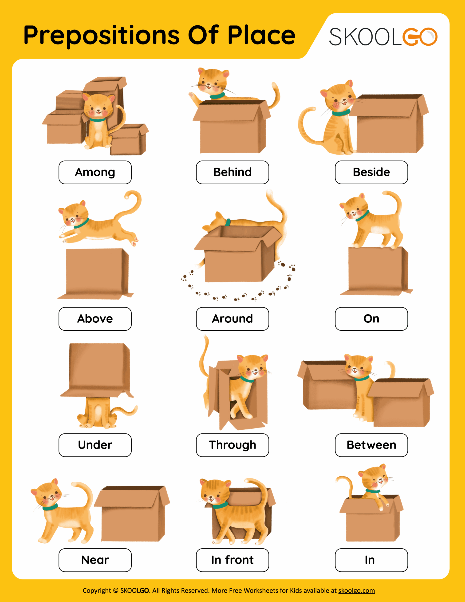 Free Printable Preposition Worksheets For Kindergarten