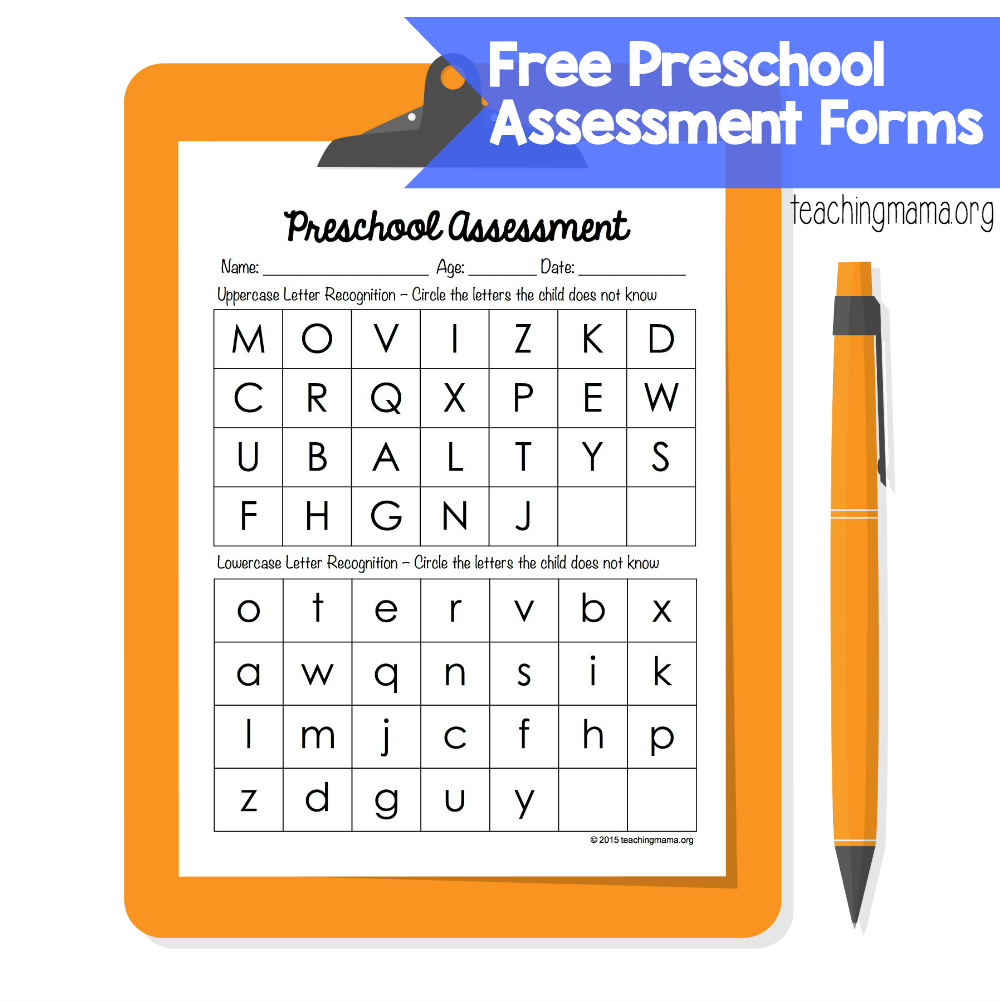 Preschool Assessments Free Printable Preschool Assessments Free Printable