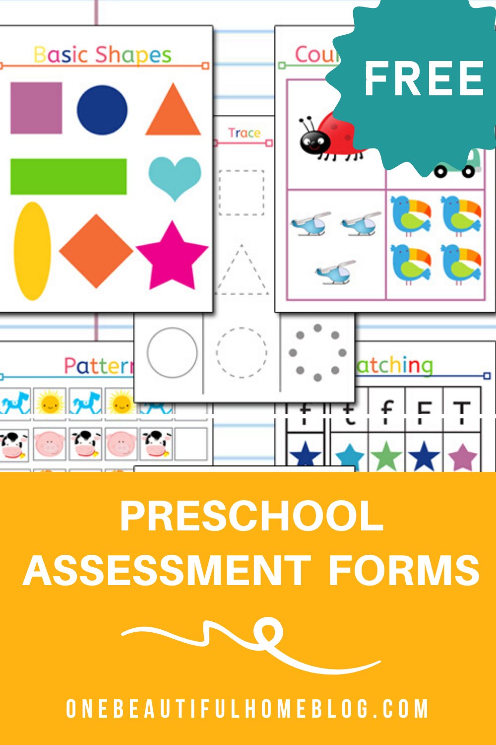 Preschool Assessment Free One Beautiful Home