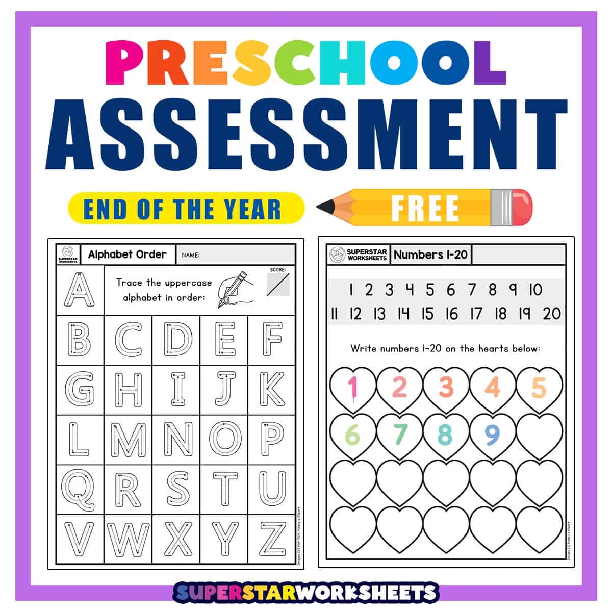 Preschool Assessment Superstar Worksheets Preschool Assessment Superstar Worksheets