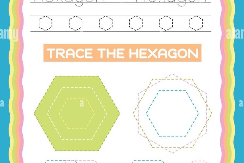 Hexagon Printable For Preschool Worksheet