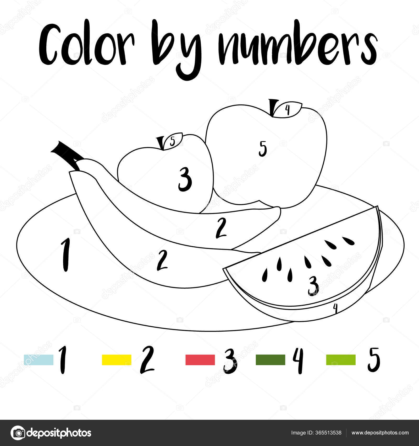 Printable Color By Number For Preschool