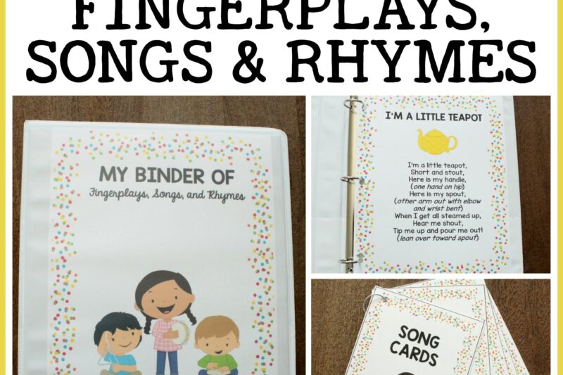 Preschool Songs And Fingerplays Printables