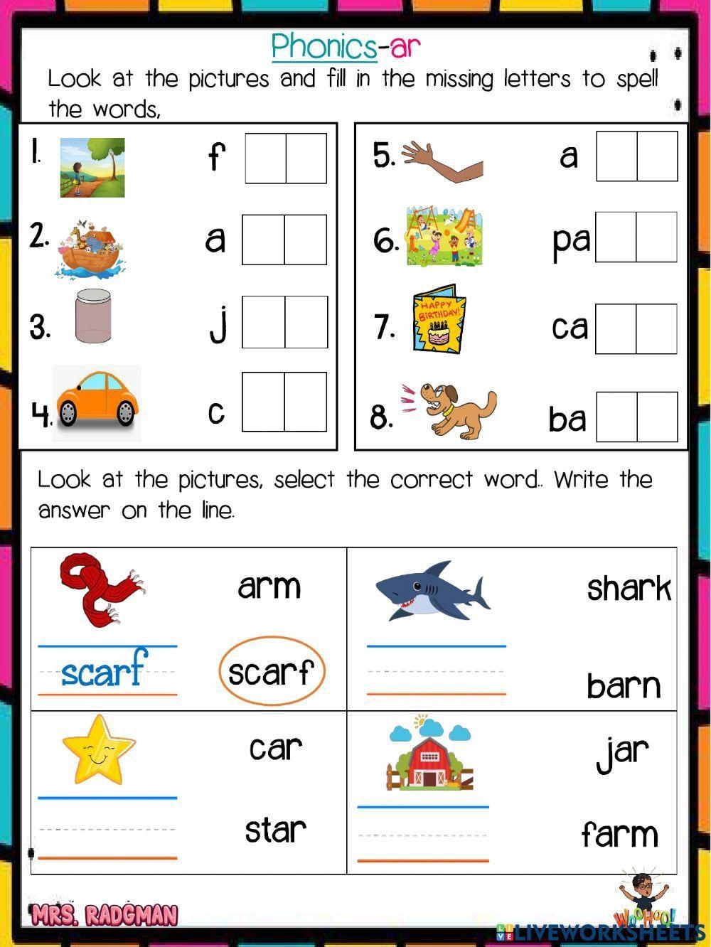 Preschool Phonics Printables