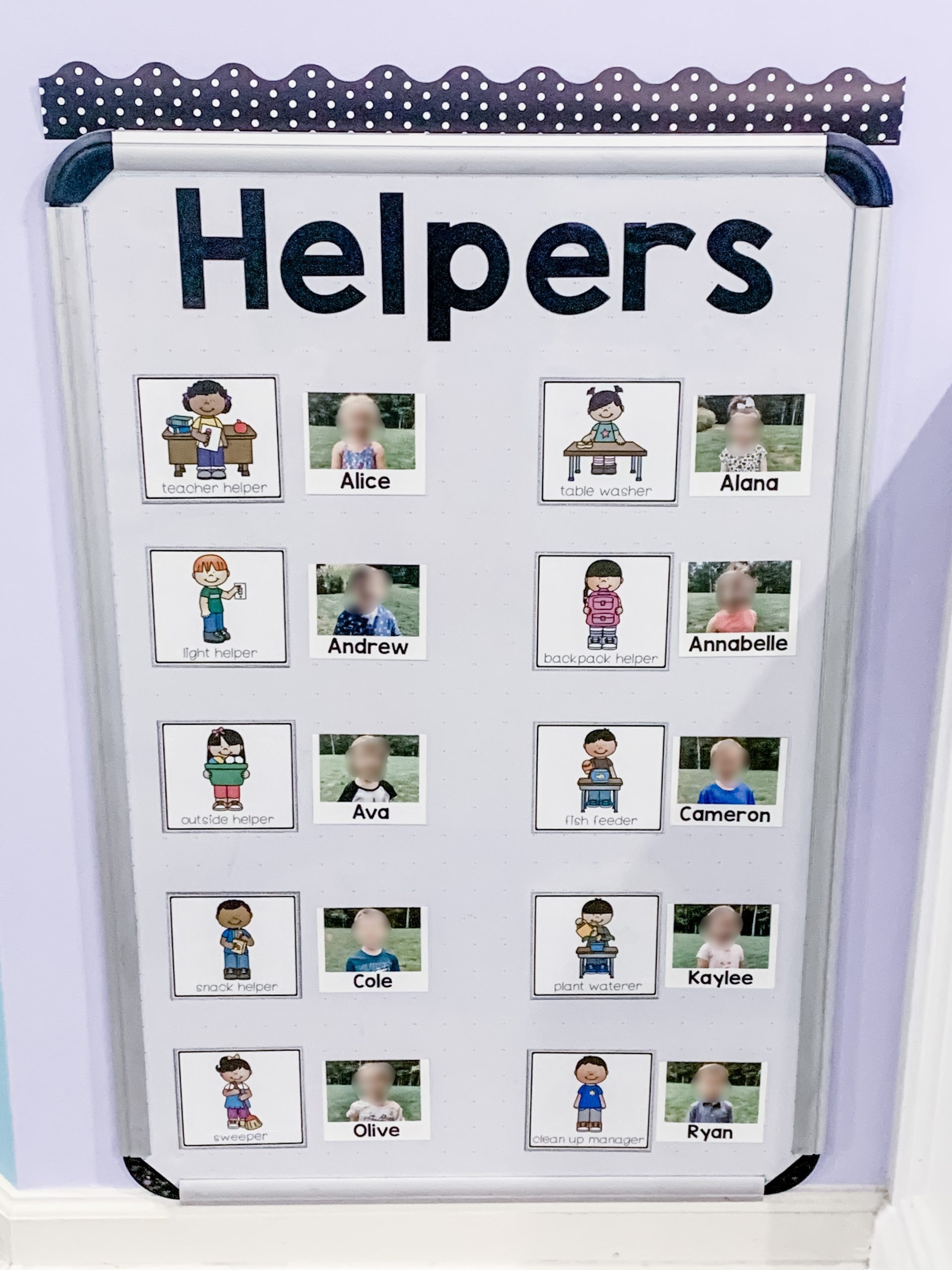 Printable Helper Chart For Preschool