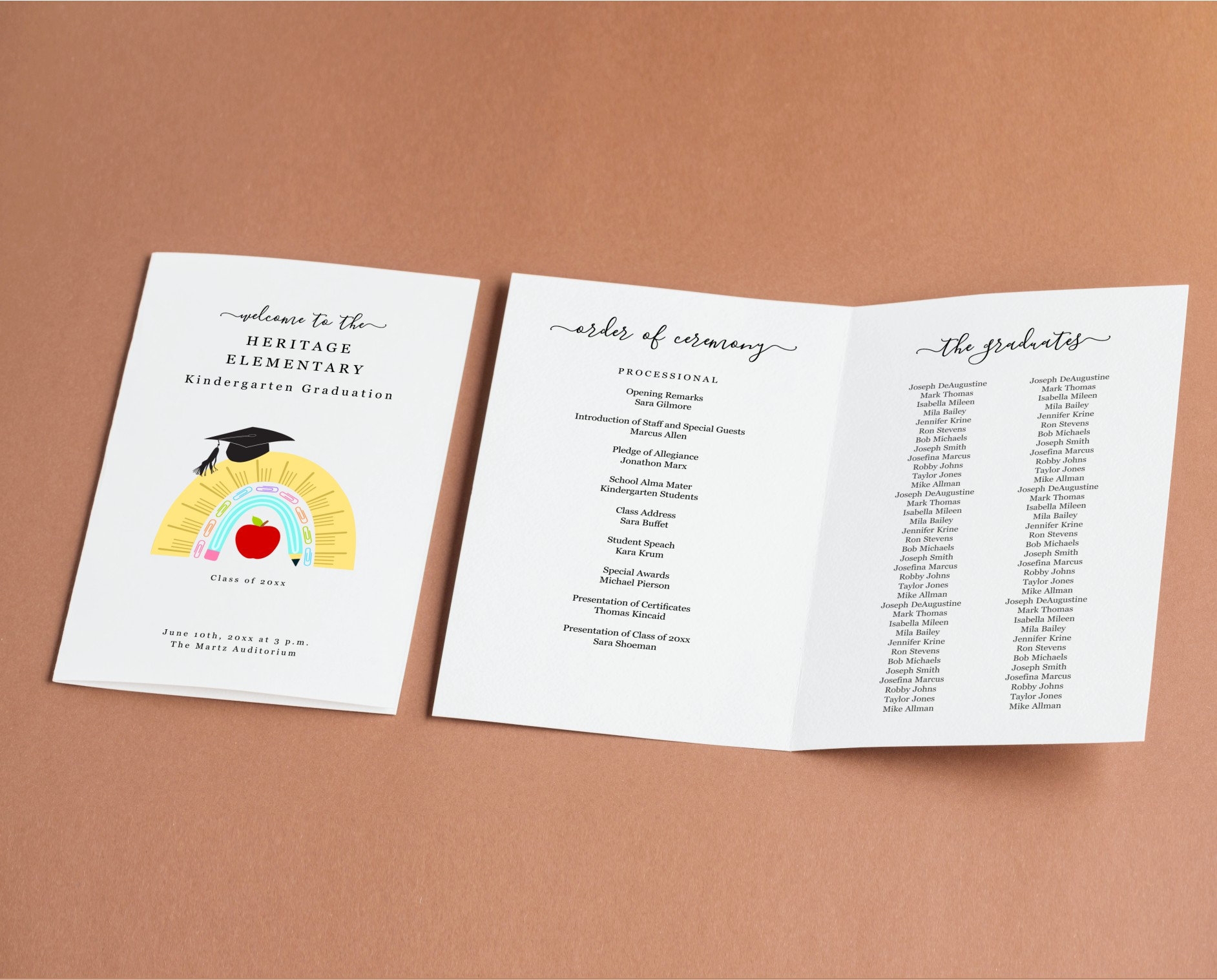 Preschool Kindergarten Graduation Program Template Printable Pamphlet Editable Word Doc Download Folded Booklet Ceremony Preschool Kindergarten Graduation Program Template Printable Pamphlet Editable Word Doc Download Folded Booklet Ceremony
