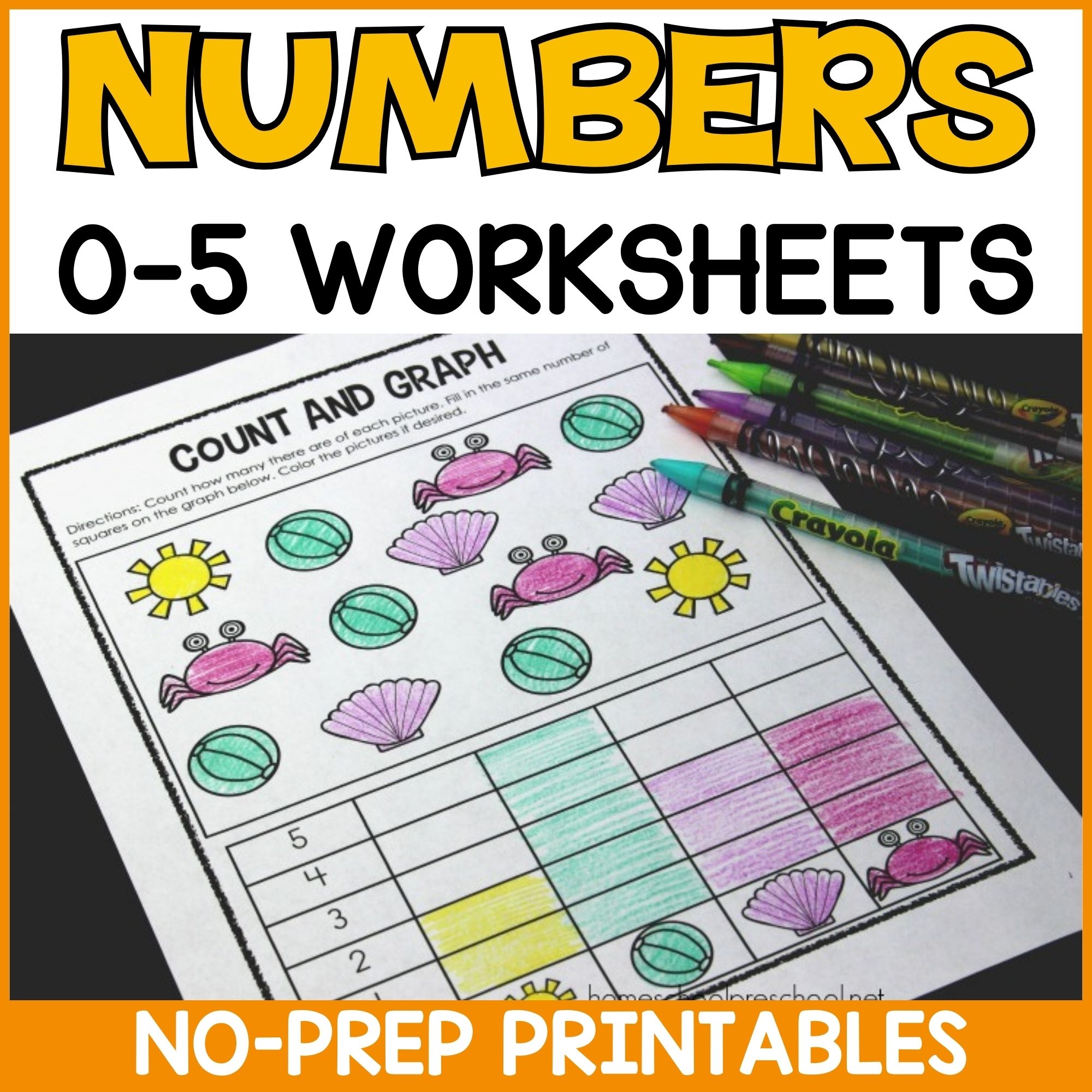 Preschool Number Worksheets 0 5 Homeschool Preschool Shop