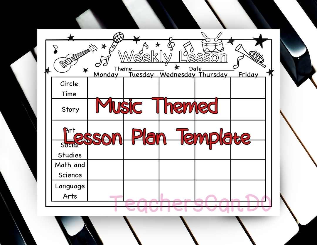 Printable Preschool Music Lesson Plan