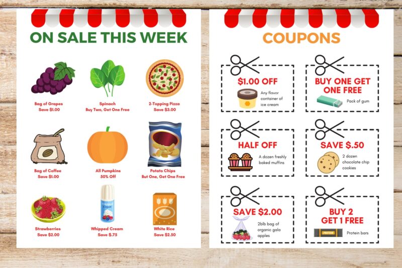 Grocery Store Printables For Preschool