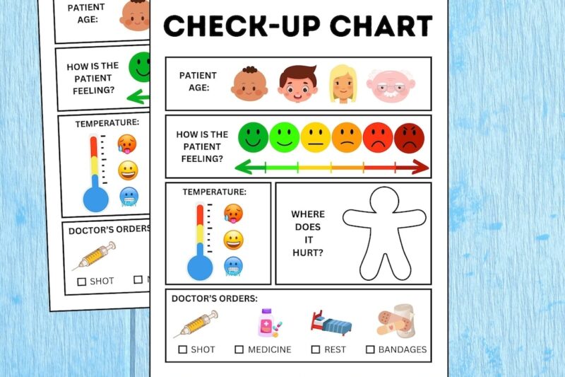 Printable Doctor Check Up List Preschool