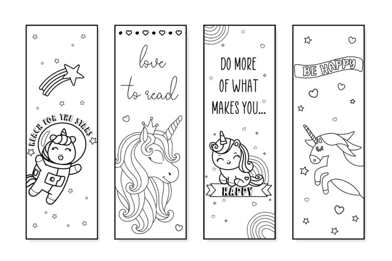 Printable Preschool Bookmark To Color