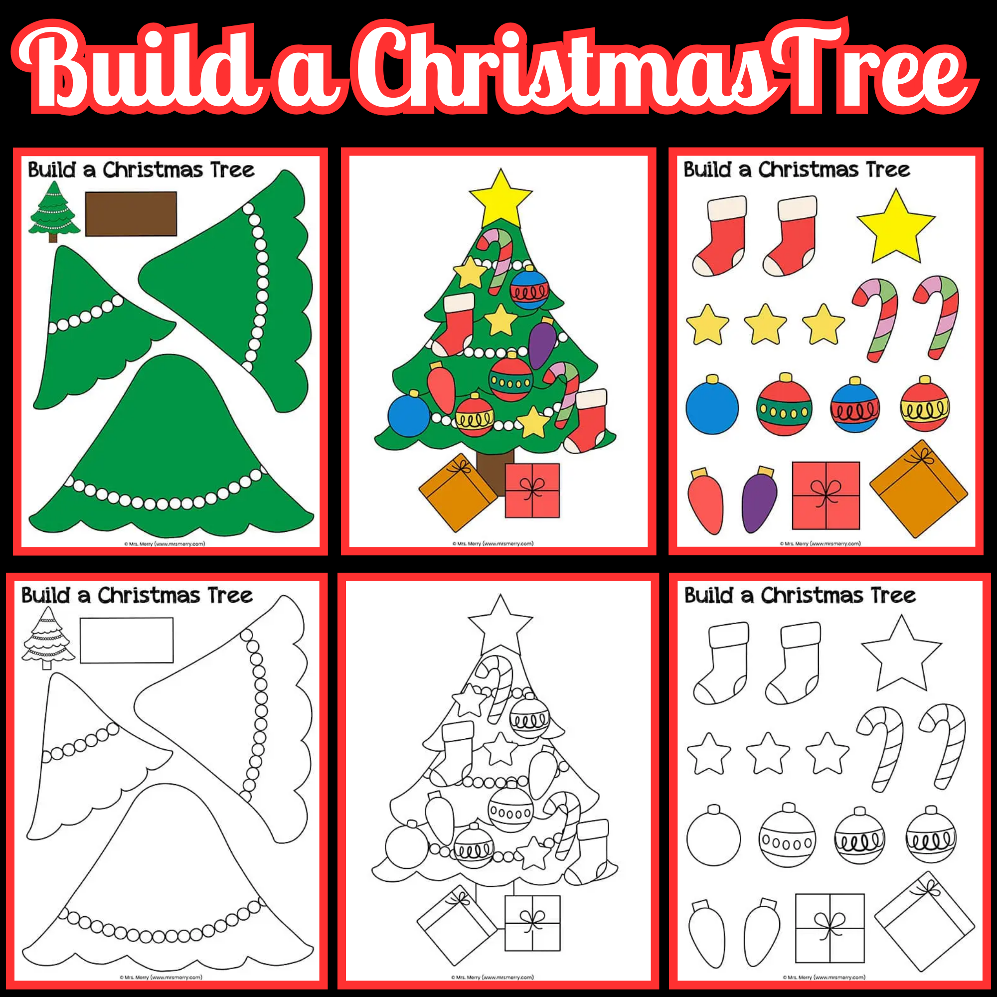 Printable Christmas Tree For Preschoolers