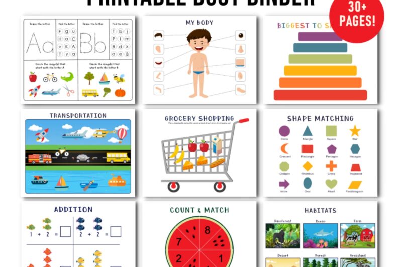 Preschool Busy Book Printables