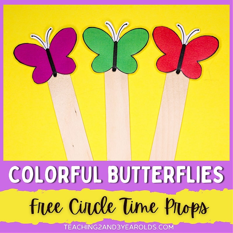Printable Butterfly Circle Time Activity Props