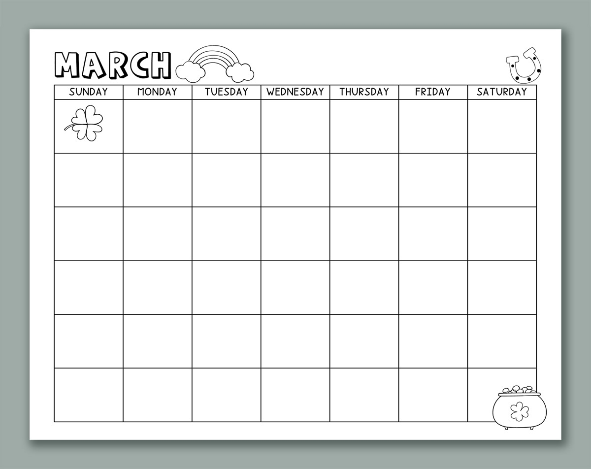 Printable Calendar For Kids 2025 2024 And Undated Versions Included