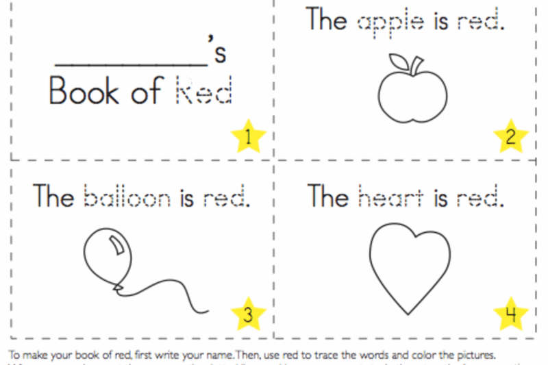 Printable Preschool Colorful Books