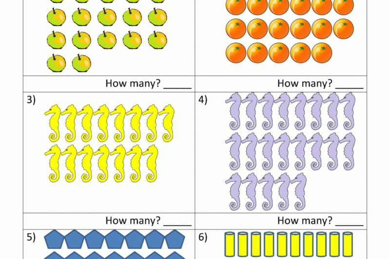 Preschool Counting To 50 Printables
