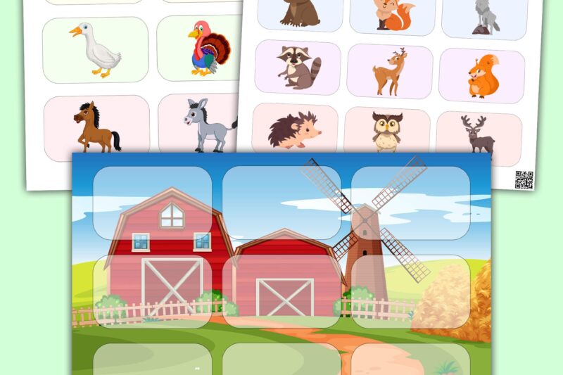 Preschool Farm Sort Printable Free