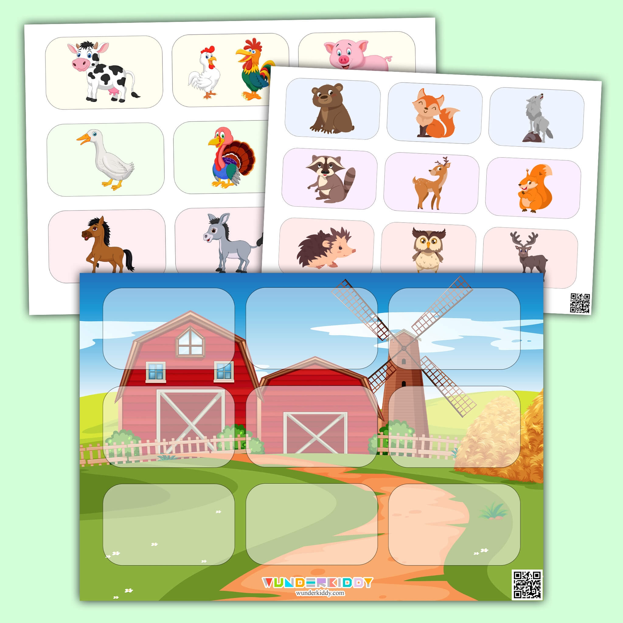 Printable Farm Or Forest Animals Sorting Activity For Kids