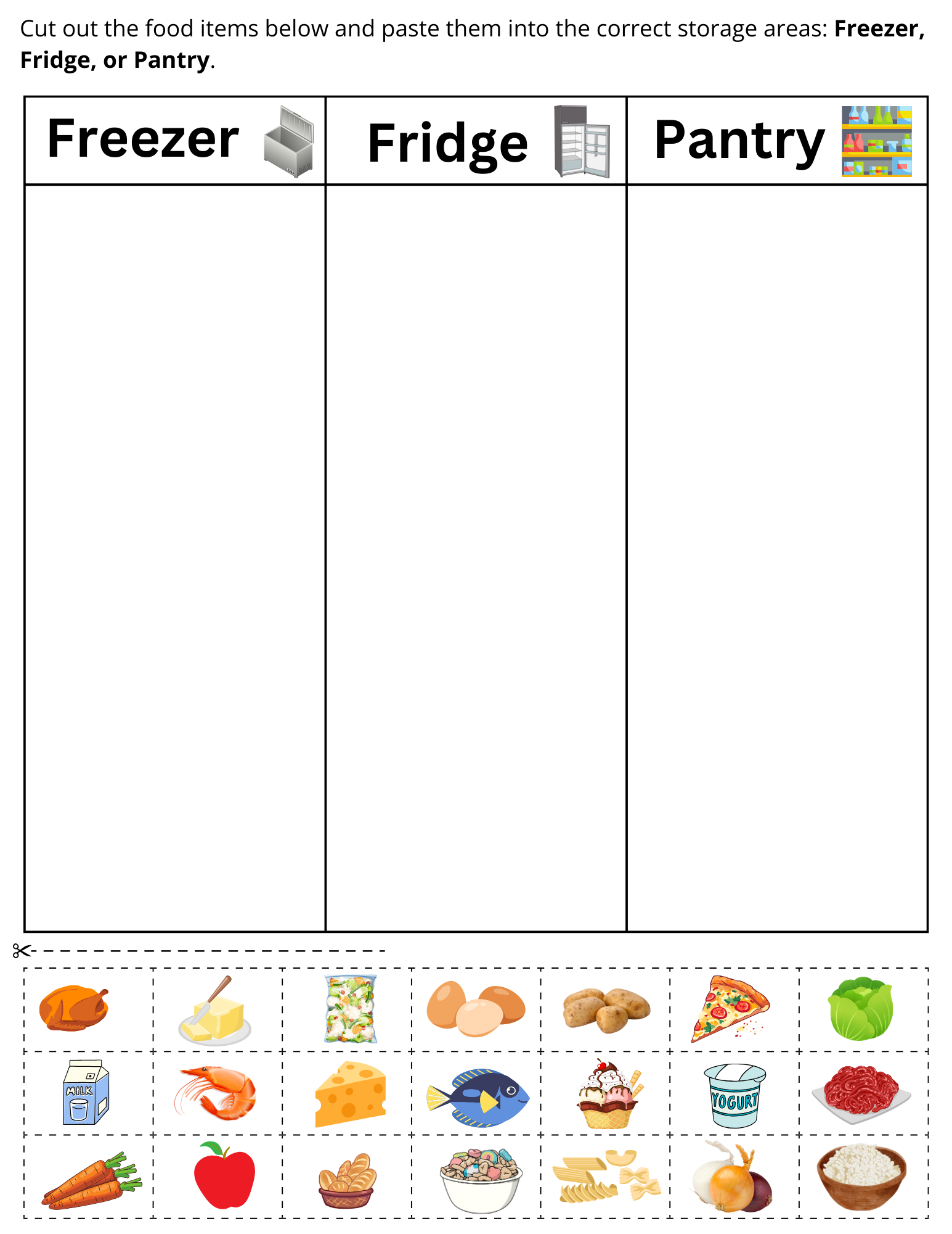 Printable Food Safety Worksheets For Elementary