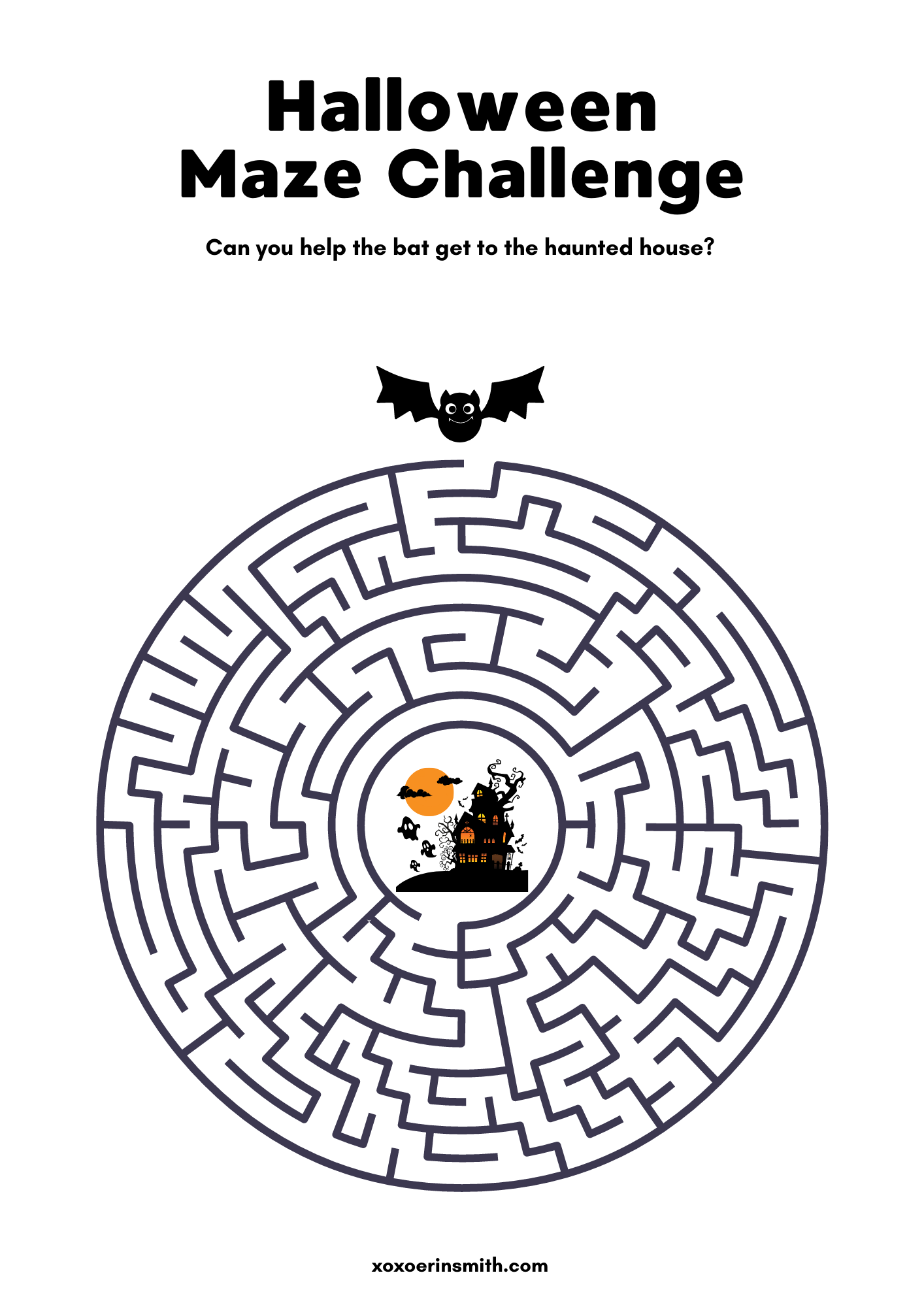 Scary Preschool Printable Maze Scary Preschool Printable Maze